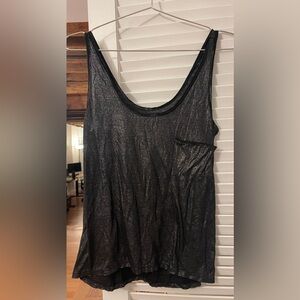 Silence + Noise shimmery black tank top from Urban Outfitters